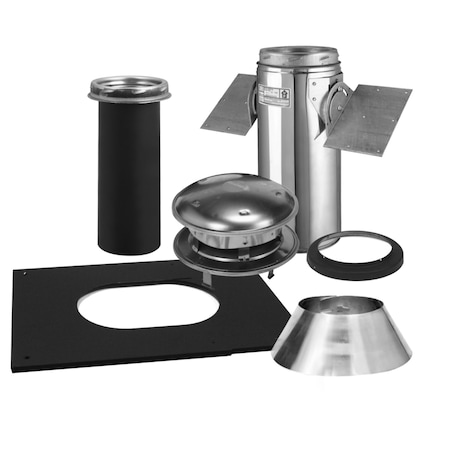 Selkirk Selkirk 8 in. Stainless Steel Stove Pipe Ceiling Support Kit 208621
